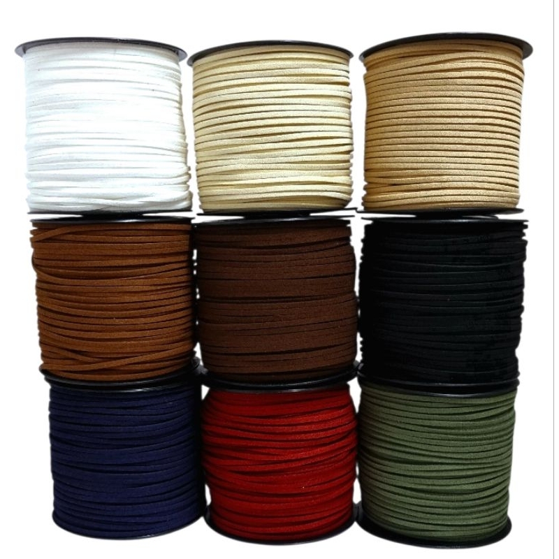 Camurça Fio Cordão 2.7mm /Couro Sintético Até 10 Metros, Artesanatos, Colares, Pulseiras em Oferta na Shopee