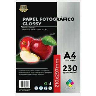 100 FOLHAS PAPEL FOTOGRÁFICO 230GR A4 PROVA D ÁGUA em Oferta na Shopee