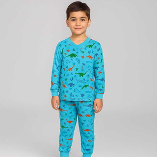 Pijama Manga Longa e Calça Malha Menino Dia Frio em Oferta na Shopee