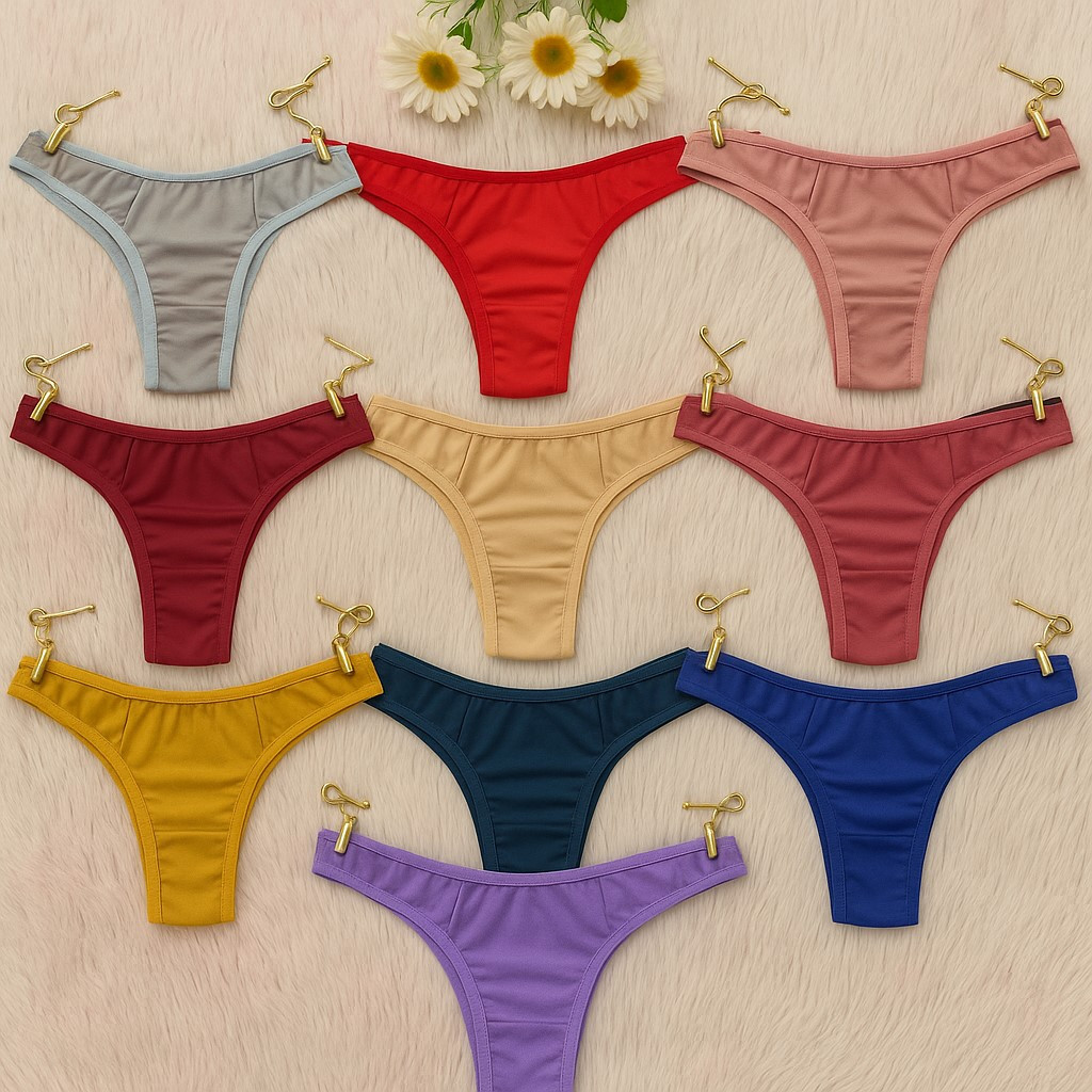 Kit 5 ou 10 Calcinha Adulta Femenina Tanga Tamanho Único (36 ao 42) Calsinha Feminina sexy lingeries em Oferta na Shopee