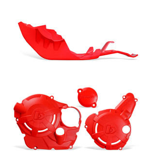 Protetor Tampas Laterais  Motor Honda Crf 250f Biker + Protetor Motor Carter com Link Trilha