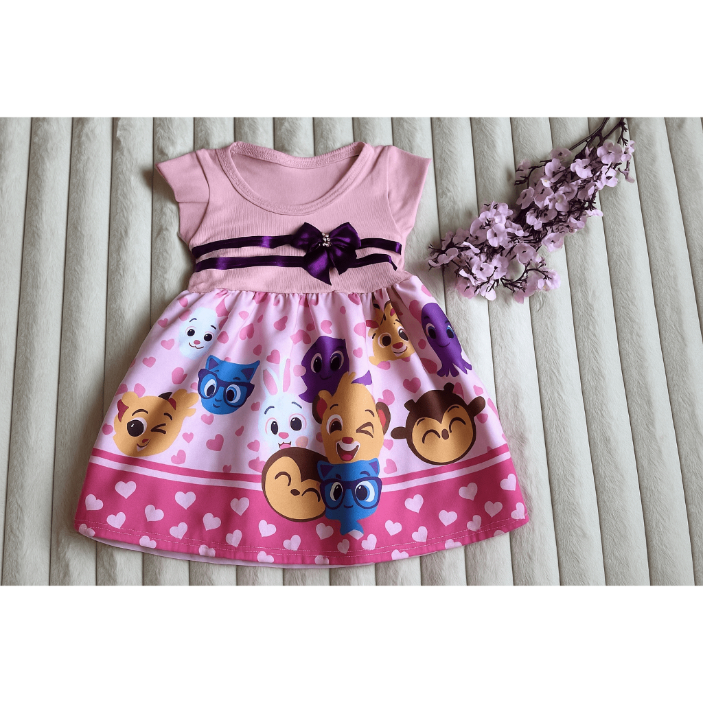 Vestido Temático Bebê Recém-Nascido Mêsversário Fofo para Fotos e Festa e Estiloso