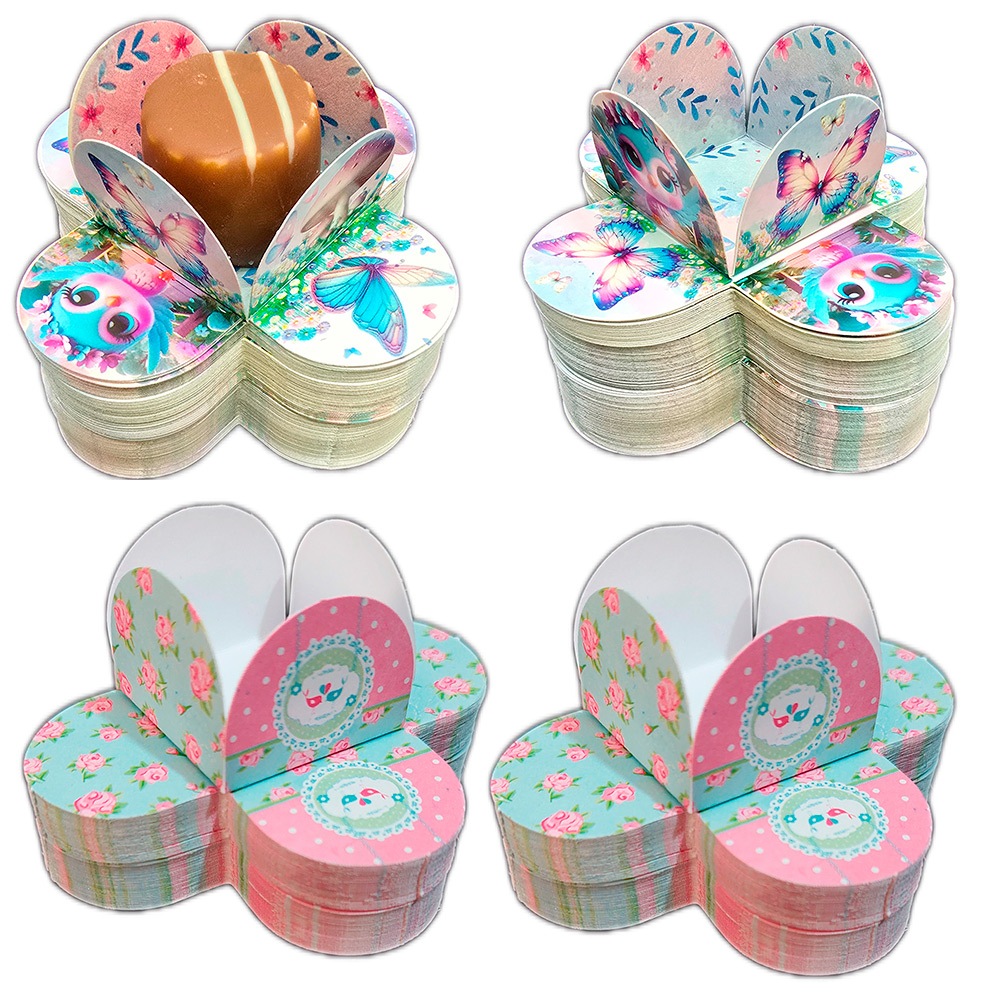 Forminhas Jardim Encantado 4 Pétalas Festa Infantil Decoração Aniversário em Oferta na Shopee