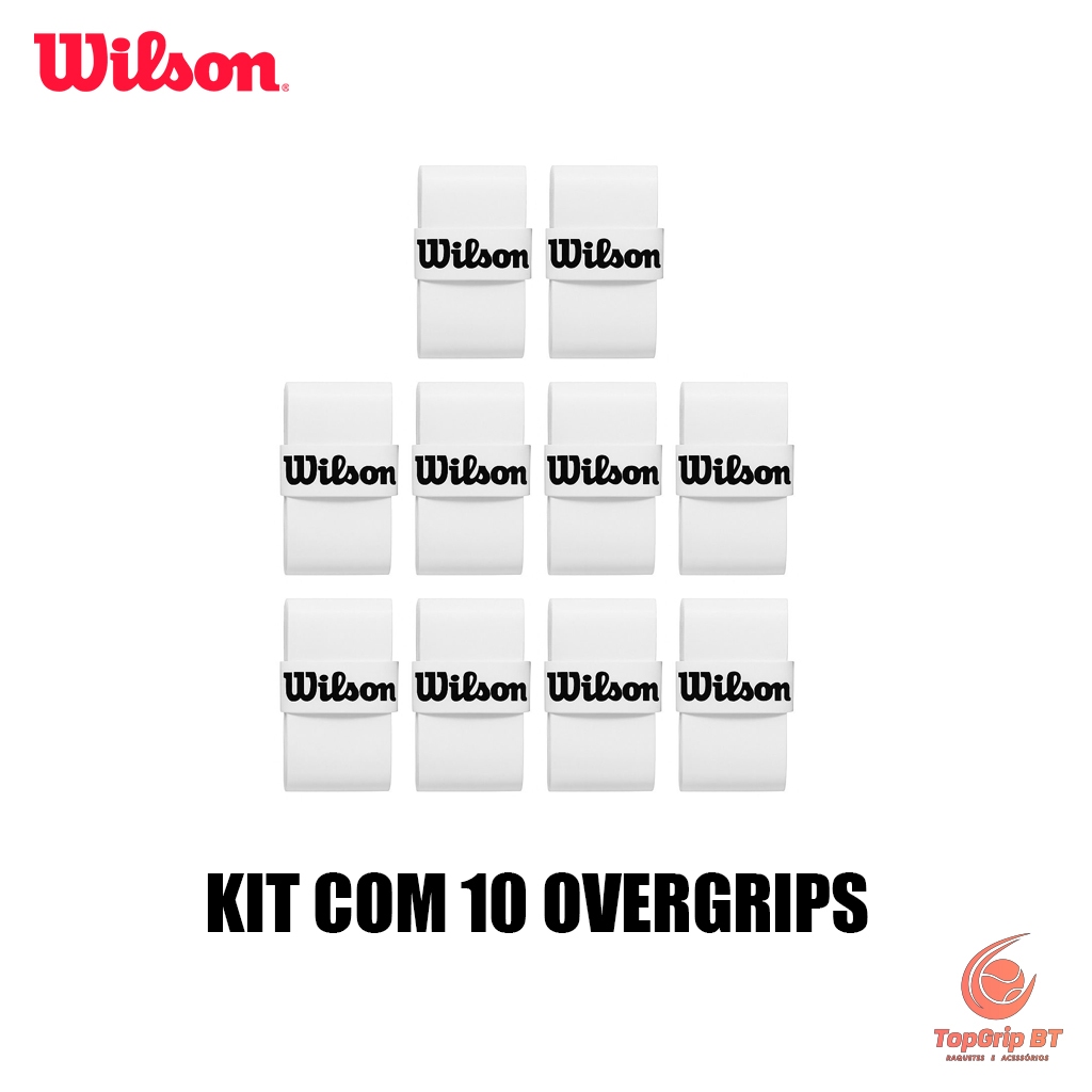 Kit Overgrip Wilson Comfort Liso Pegajoso – com 10/12/15/20 Unidades | Beach Tennis/ Tenis/ Padel