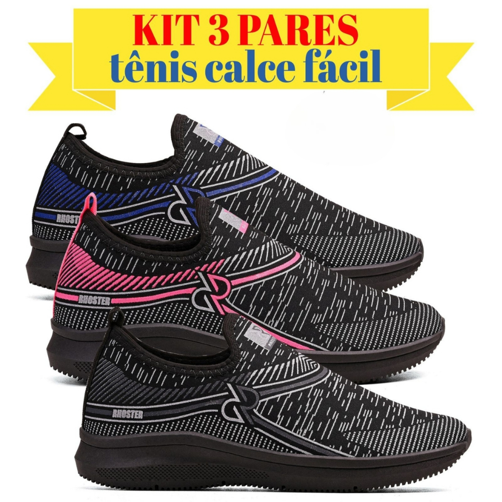 Kit 3 Pares Tênis Meia Unissex, Cores Vibrantes e Design Moderno, Do 34 Ao 43, Perfeito Para o Dia em Oferta na Shopee