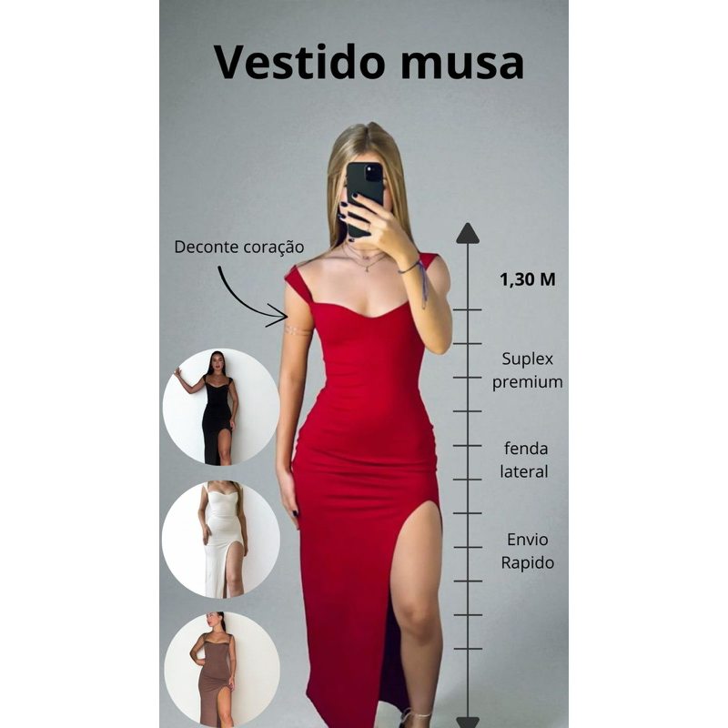 Vestido Feminino Longo Festa Suplex na Black Friday 2025 | BuscaProdutos