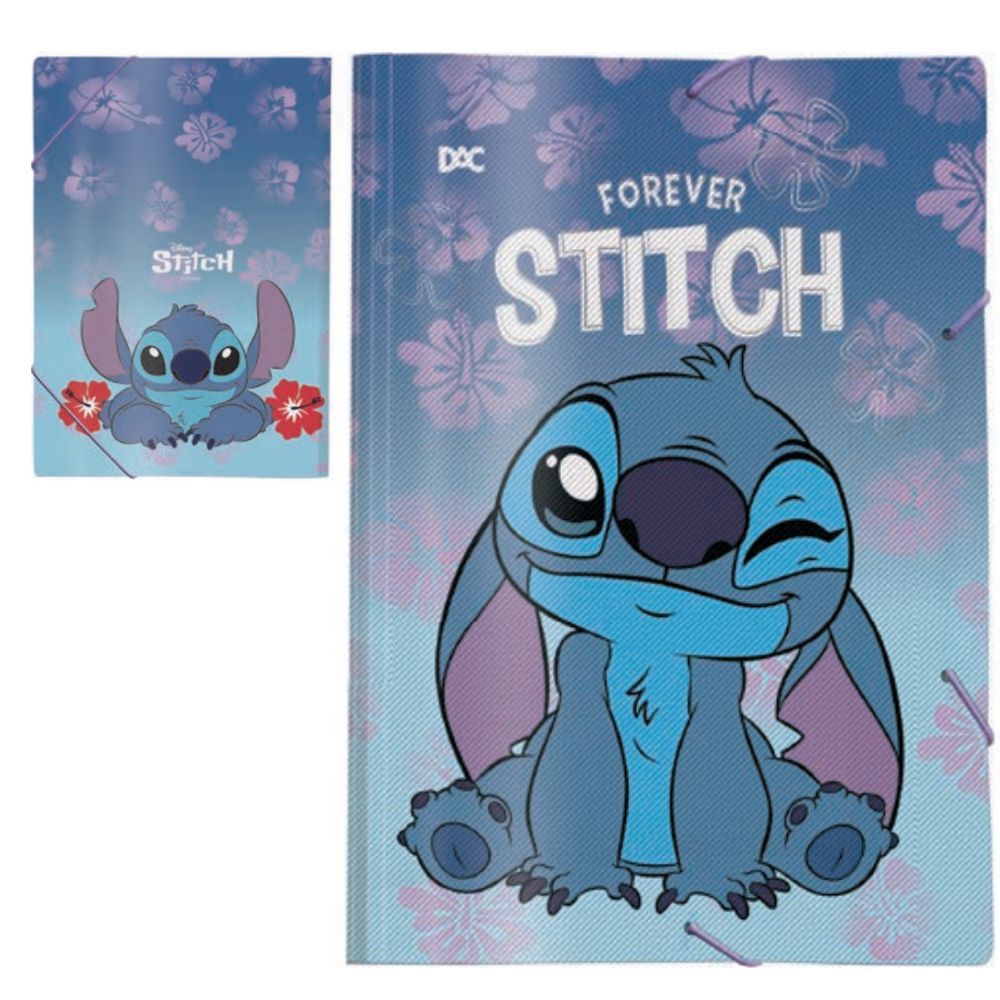 Pasta com Elástico Stitch / Stitch Baby / Mickey / Plástica (33x23cm) em Oferta na Shopee