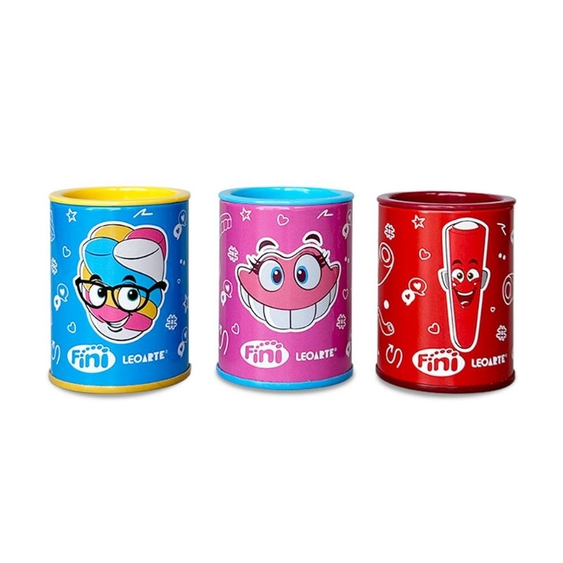 Apontador latinha corpo metálico com depósito 2 furos Fini em Oferta na Shopee