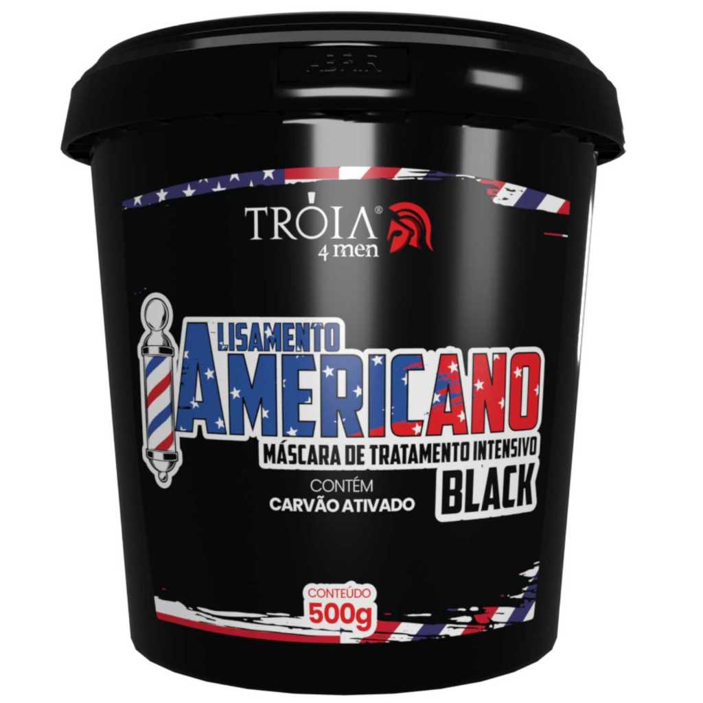 Alisamento Americano Black 500g - Troia Hair 4Man: Alisamento Profissional Rápido em Oferta na Shopee