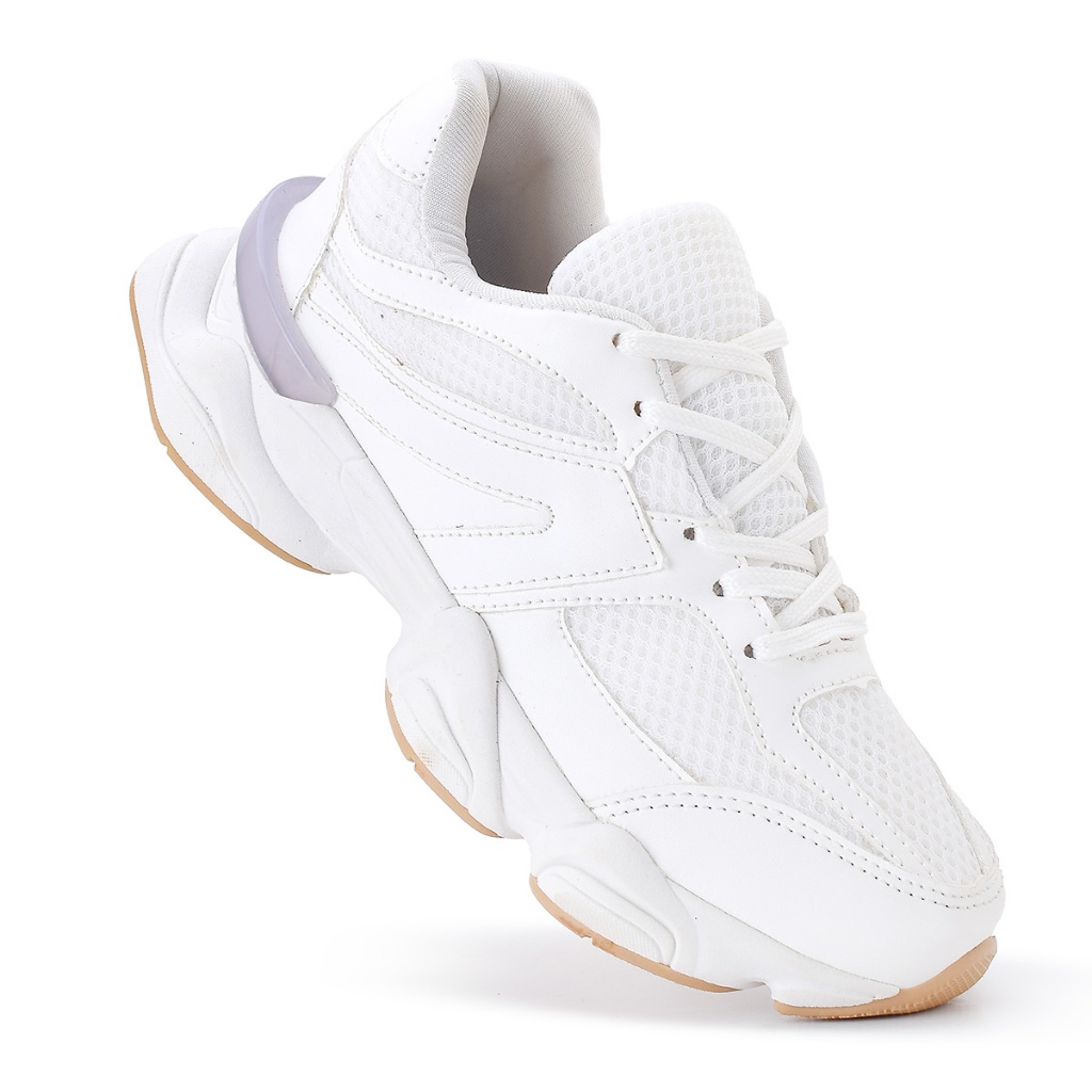 Tênis Feminino Para Academia e Caminhada Esportivo Macio e Confortável Branco All White