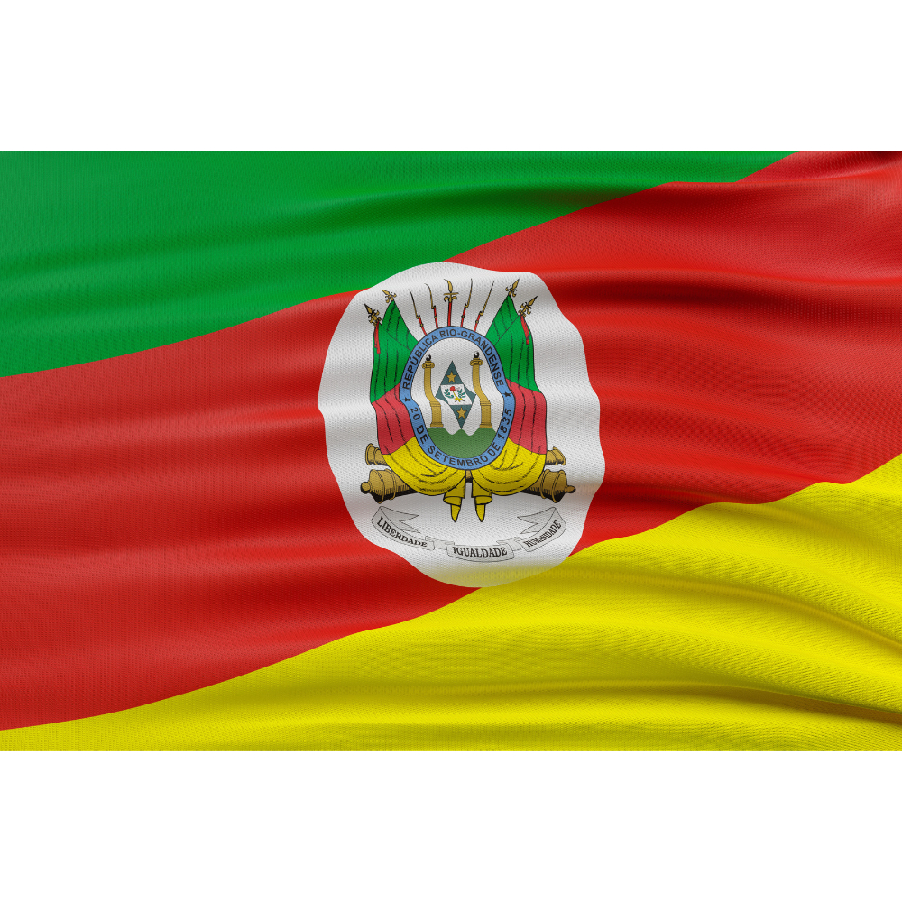 Bandeira Do Rio Grande do Sul 60x90 em Tecido com Acabamento e Espaço para o Mastro em Oferta na Shopee