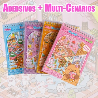 Kit Livro com Cenários para Decorar com Adesivos Mini Adesivo Decorativo ENWEI TikTok sketchbook em Oferta na Shopee