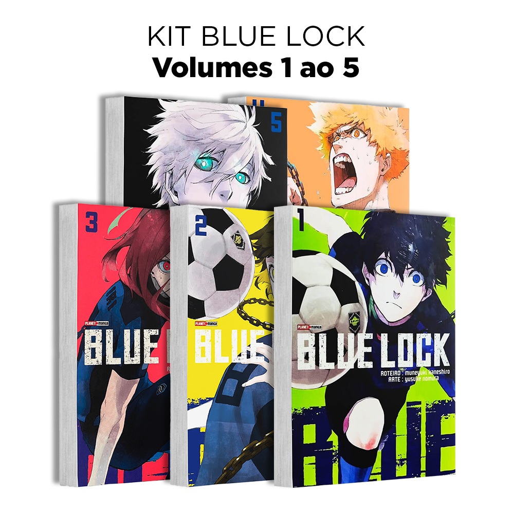Mangá - Blue Lock - Kit com as edições 1 a 5 - Novo/Lacrado - Editora Panini em Oferta na Shopee