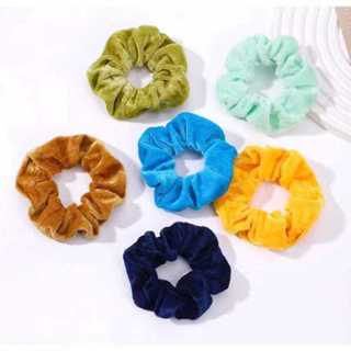 Kit 48 Scrunchies de veludo sortidos xuxinha amarrador de cabelo em Oferta na Shopee