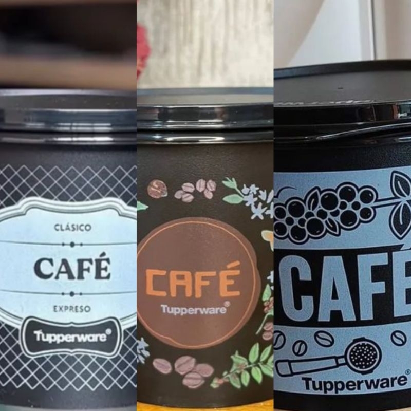 Tupper caixa café Tupperware várias linhas