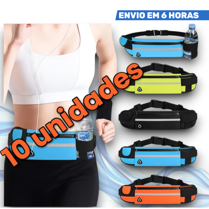 10 Pochete porta garrafa de água esportiva corrida slim impermeável porta celular caminhada academia