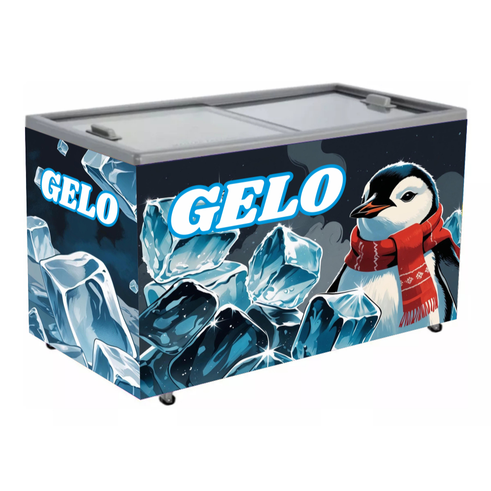 Adesivo Personalizado Freezer horizontal de GELO 1,55m Mod 301