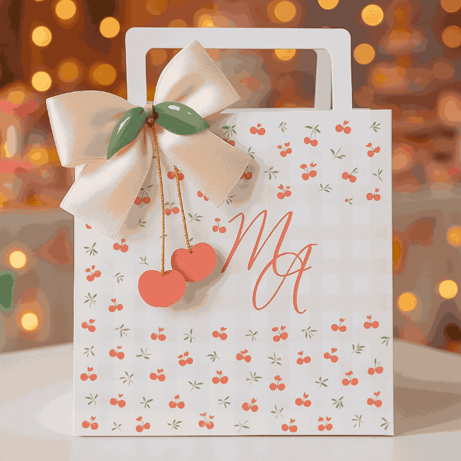 Sacola Personalizada Tema Cerejinha – Kit com 10 a 30 un – Lembrancinha Festa Infantil | Bolsa | Sacola Surpresa
