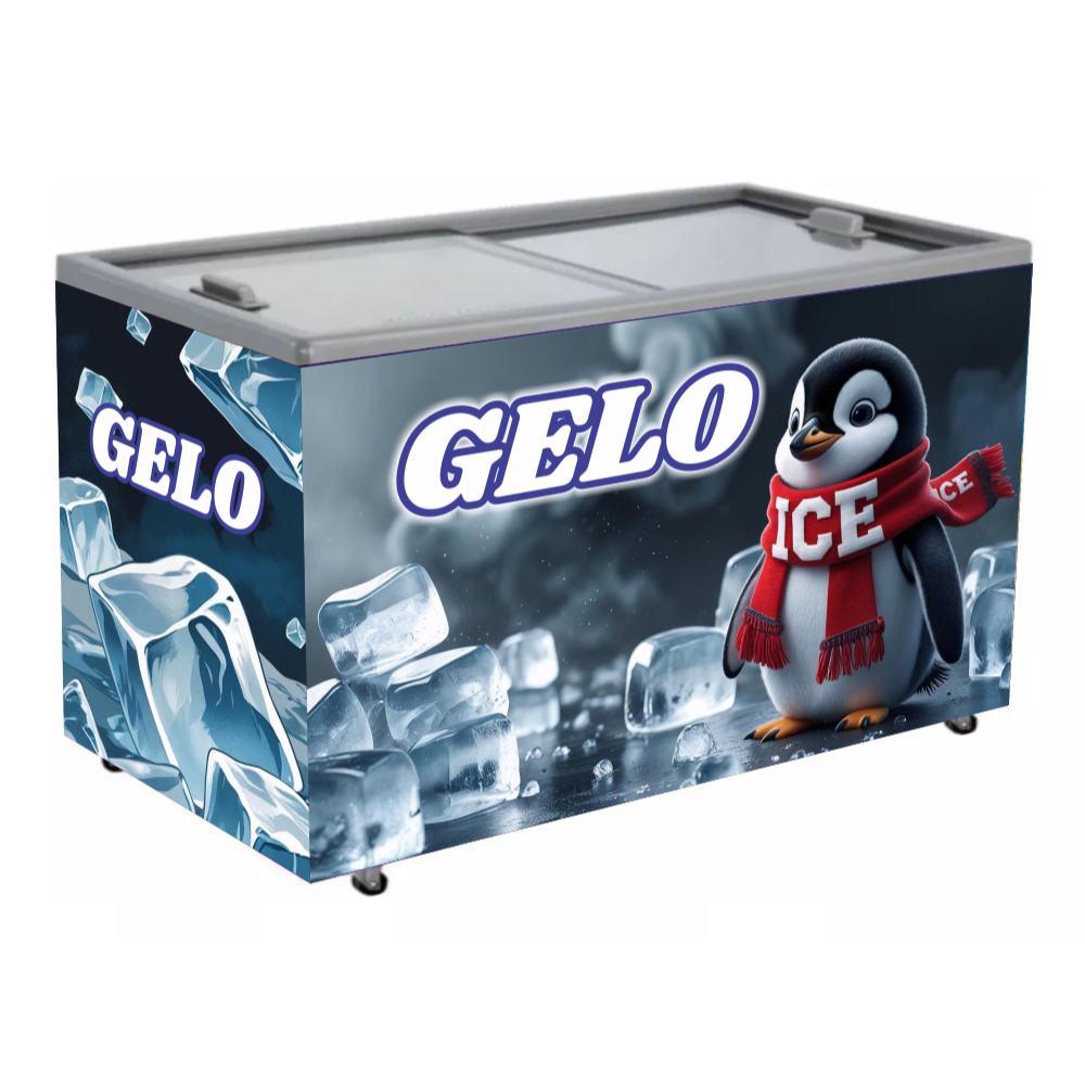 Adesivo Personalizado Freezer horizontal de GELO 1,55m Mod 501