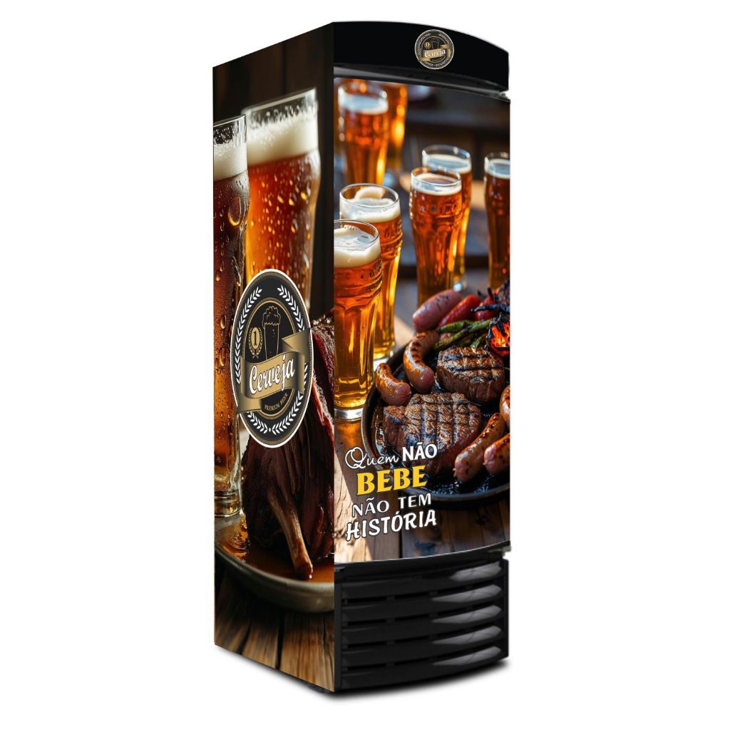 adesivos decorativos para cervejeira tema churrasco e cerveja mod101