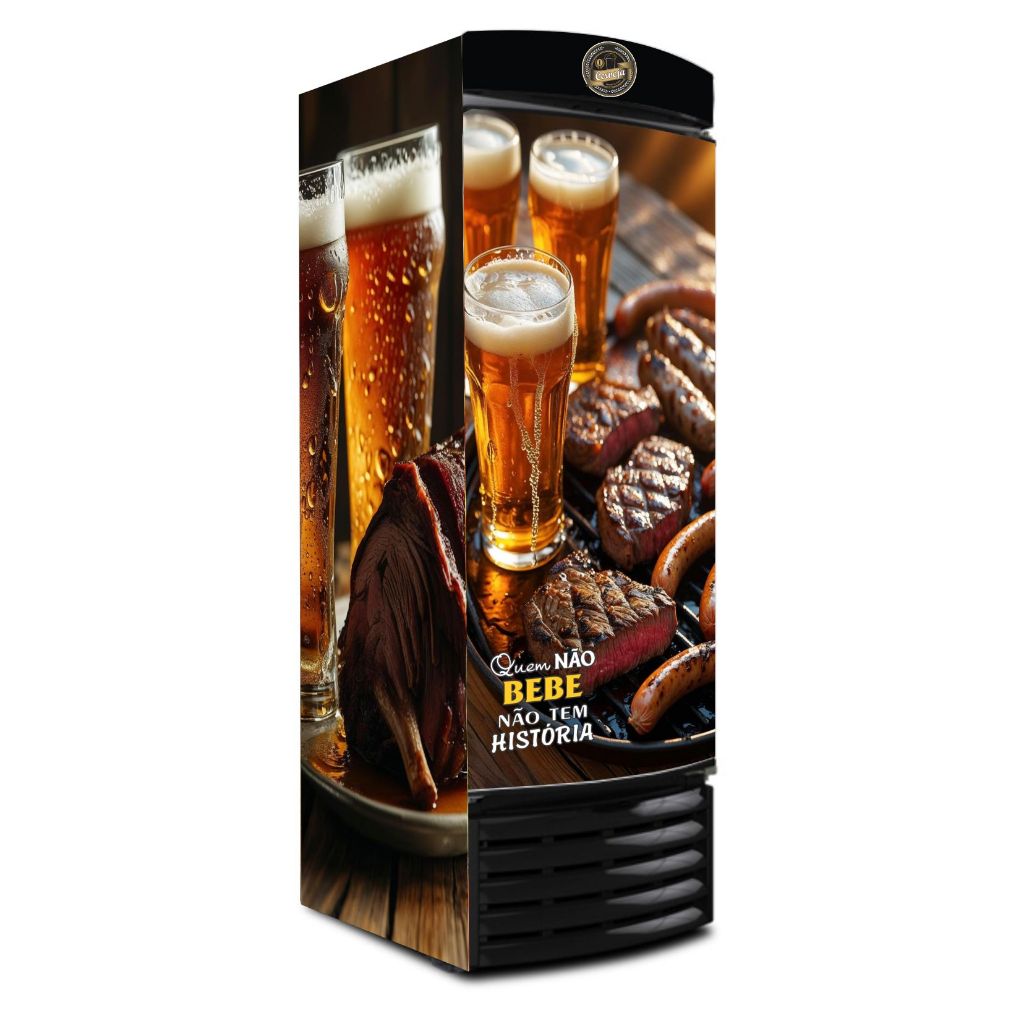 adesivos decorativos para cervejeira tema churrasco e cerveja mod201