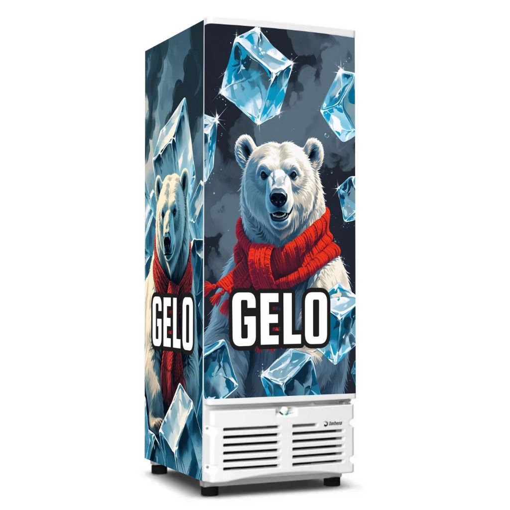 adesivo decorativo para freezer vertical GELO mod 101