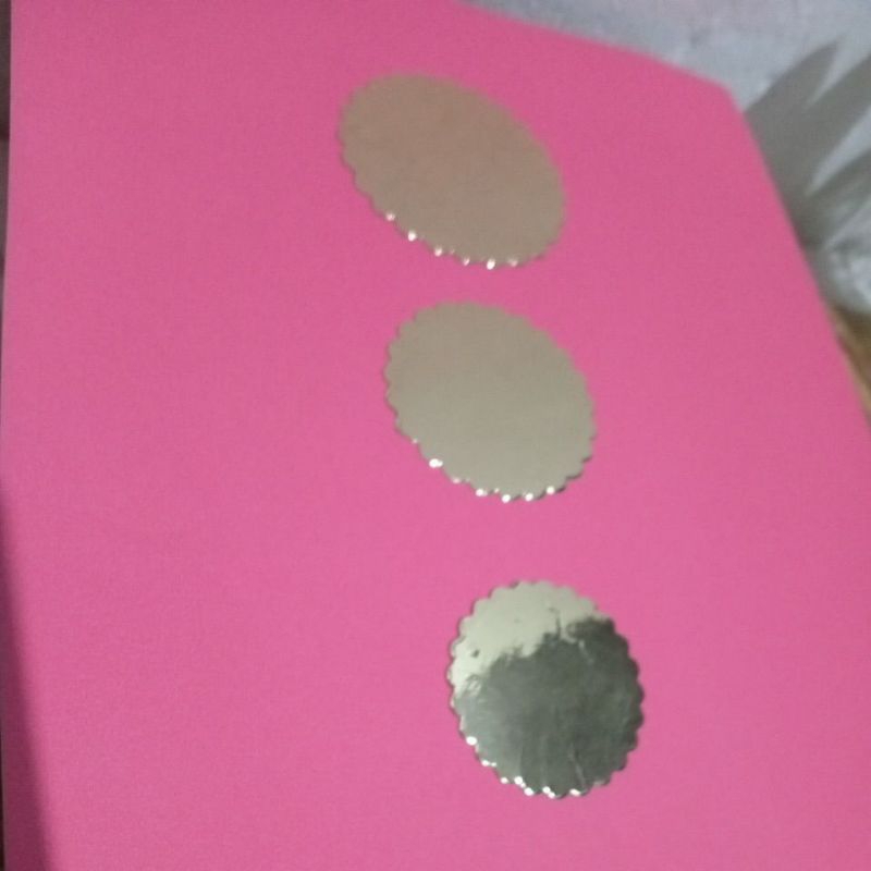 Escalope aplique dourado papel lamicote para lembrancinhas e decoração 10 unidades