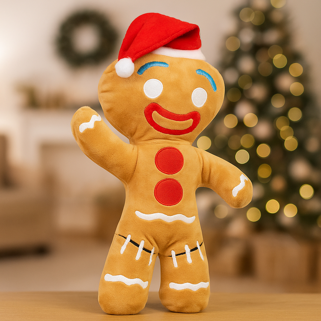 Boneco de Pelúcia Homem Biscoito Shrek 22 cm - Natal Divertido e Presente Criativo
