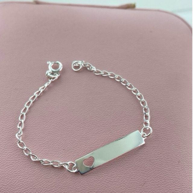 Pulseira de chapinha em prata 925 legítima em Oferta na Shopee
