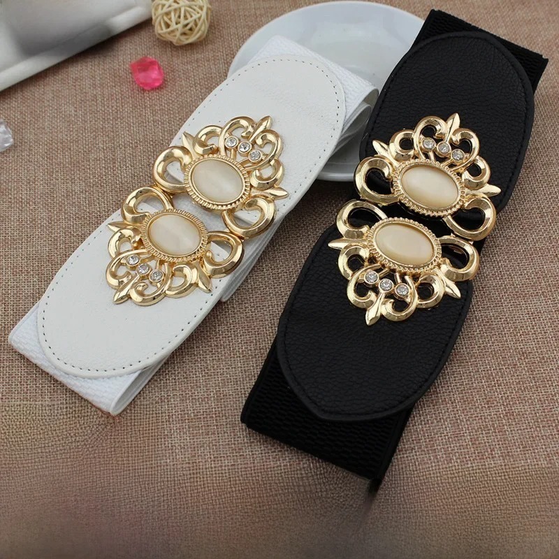 Cinto Feminino Estiloso Perolado – Elástico com Strass Moda | Acessório Elegante para Vestidos, Casacos e Saias em Oferta na Shopee