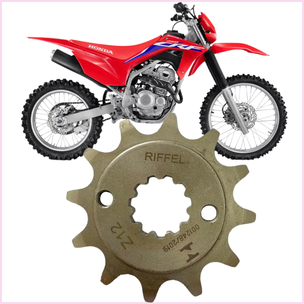 PINHÃO 12 DENTE CB 250 R  CBR 250  CB TWISTER 250 (16-22)  CBX 250 TWISTER (01-08) / XR 250 TORNADO