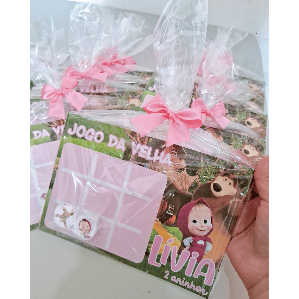 Jogos da velha Masha e o Urso | Lembrancinha | Personalizado | Festa | Aniversário | Fazemos outros Temas