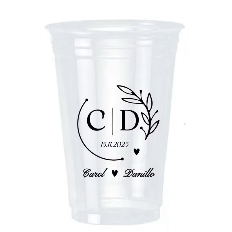 Kit 100 unidades copo descartável 300 ml personalizado