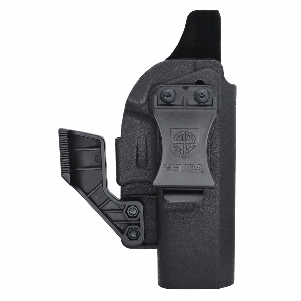 Coldre Velado Destro Preto Polímero Resistente Para Glogk G17, G19 (Gen 3,4 e 5), G19x e G23
