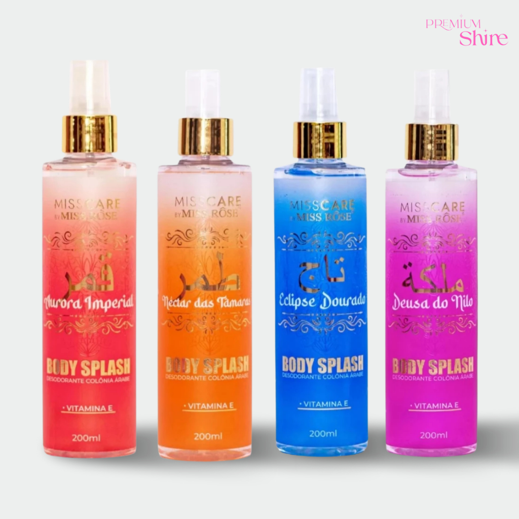 Body Splash Árabe Aurora Imperial Miss Rose 200ml Desodorante Corporal