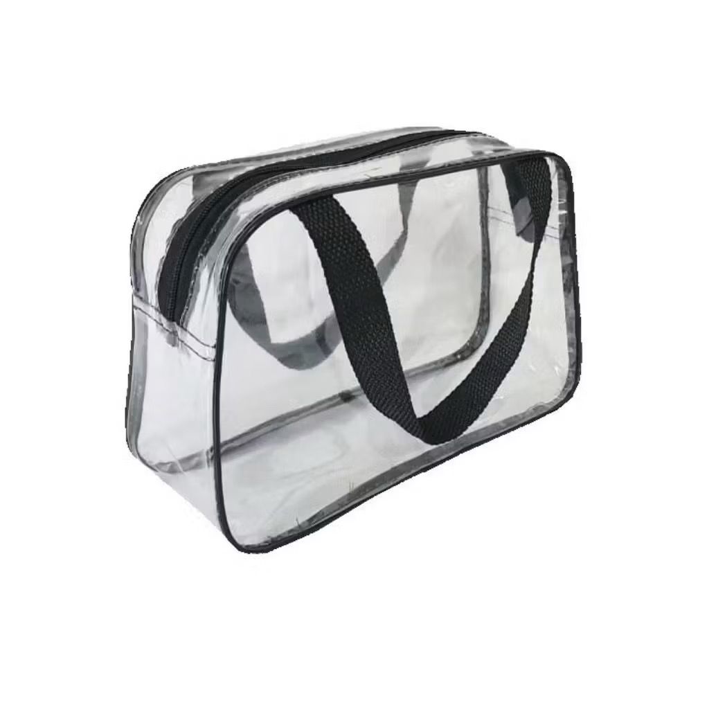 Bolsa Transparente Necessaire PVC Organizadora Para Trabalho Faculdade Estagio Hospital Maquiagem Higiene Pessoal