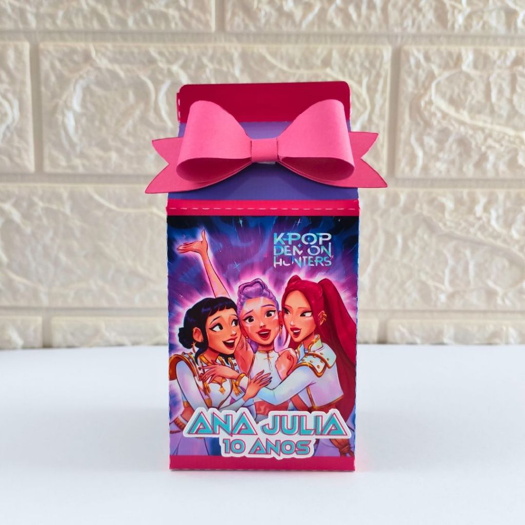 Caixa Milk Guerreiras do Pop Personalizada - Lembrancinhas, Caixinha Milk, Festa Infantil, Decoração Festa Infantil