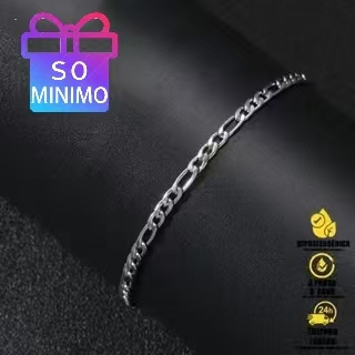 Pulseira e Colar Figaro em Aço Inoxidável - Estilo Rapper, Presente para Casais e Amantes em Oferta na Shopee
