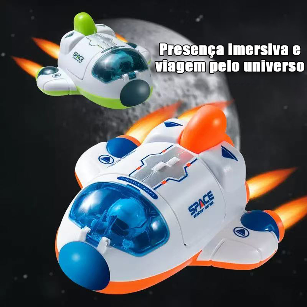 Brinquedo Exploração Espacial｜Spacecraft Astromóvel, Nave/Foguete Espaciais + Bonequinho, Diversão Inercial para Explora