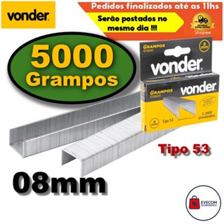 Grampo Para Grampeador Elétrico Gpe168 08mm 5000un Vonder em Oferta na Shopee