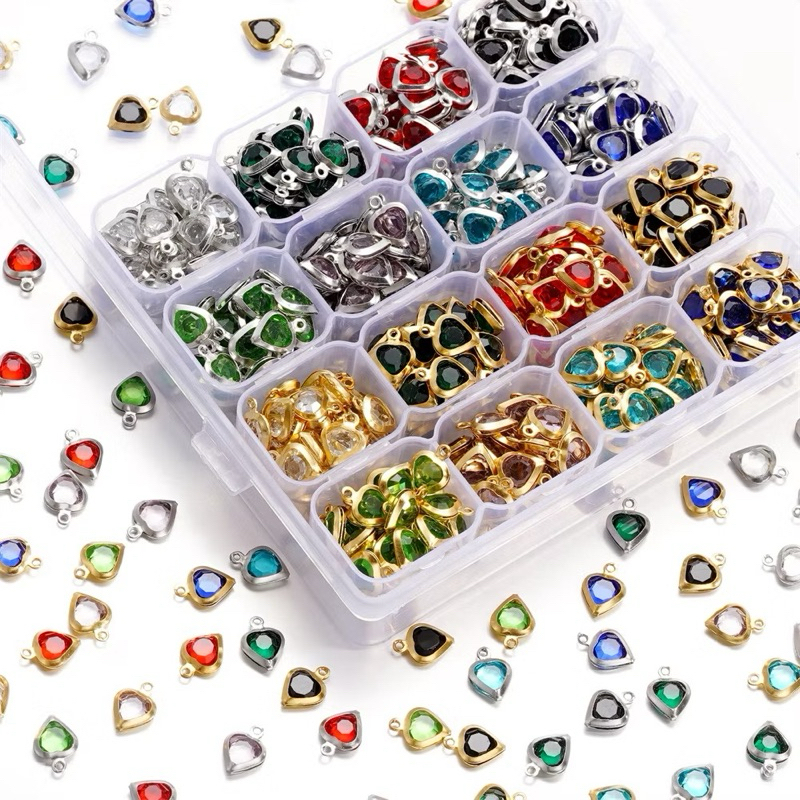 Pingente Ponto de Luz Coração Diversas Cores Banhado a Prata 925 ou Ouro em Oferta na Shopee