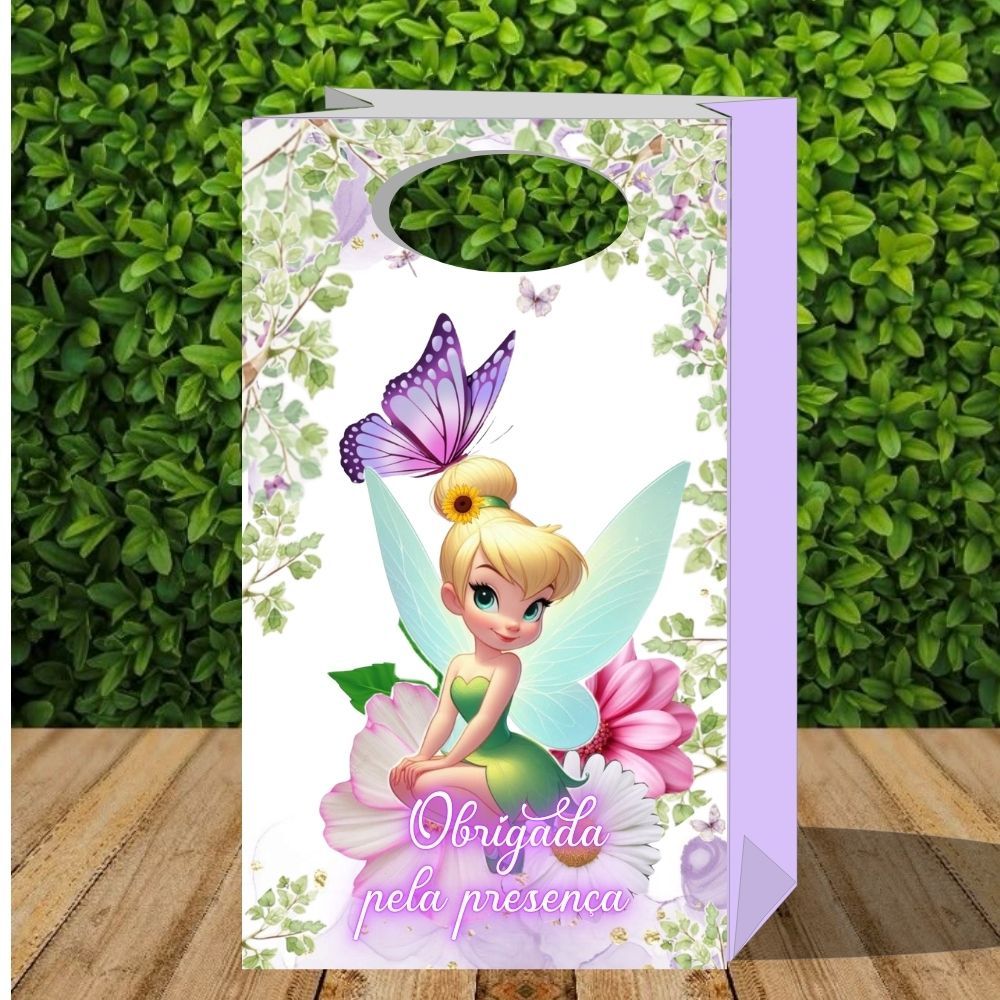 Sacolinha Sininho Tinker Bell - Festa Infantil - Sacolinha P - Lembrancinha -  Pegue e Monte - Festa - Tinker Bell