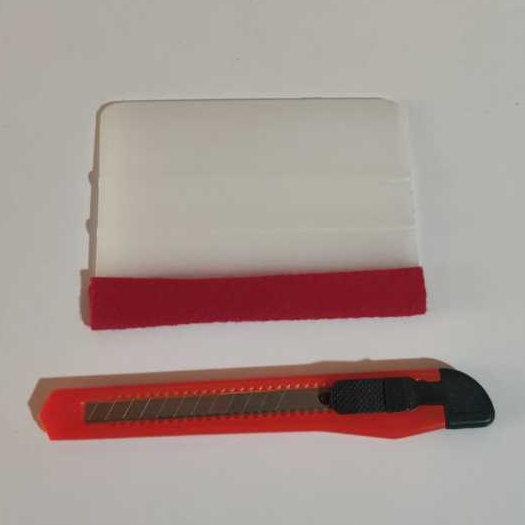 Kit Instalação Espátula c/ Feltro2em1+Estilete de Precisão, Papel de Parede, Isulfilm, Envelopamento