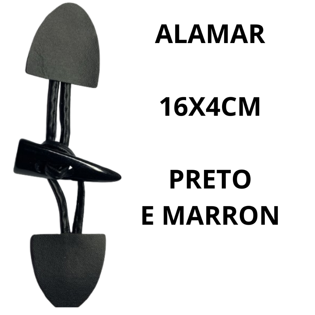 4 PARES DE BOTÃO ALAMAR PRETO OU MARRON/ALAMAR CHINÊS PARA CASACO