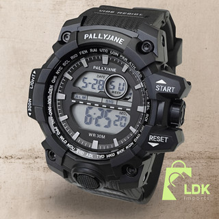 Relógio Digital Masculino Pallyjane A Prova d'Agua Original Sport Com Luz Cronometro Alarme Calendário Esportivo