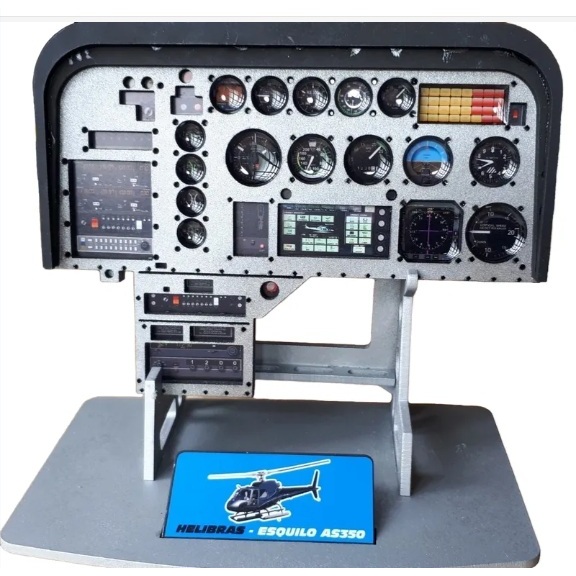 Painel Decorativo Simulando Inst. Helicoptero Esquilo AS 350