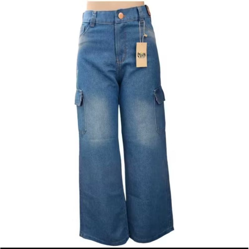 CALÇA JEANS WIDE LEG FEMININA JUVENIL CALÇA FLER MENINA INFANTIL FEMININA CALÇA  NO TAMANHO 10 12 14 16