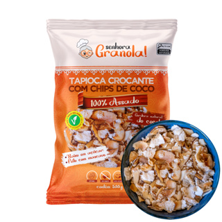 Tapioca Crocante Com Chips de Coco Doce Caramelizado - Qualidade Senhora Granola em Oferta na Shopee