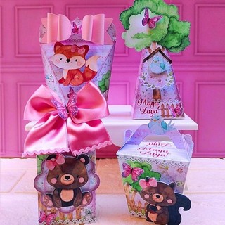 Kit Festa Bosque Encantado/Personalizados/10 itens/Festa Infantil/Festa Menina/Aniversário