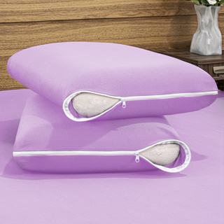 Par (Duas) Capas Protetoras Para Travesseiro Malha Gel (Helanca) Fronha 50cm x 70cm com Zíper em Oferta na Shopee